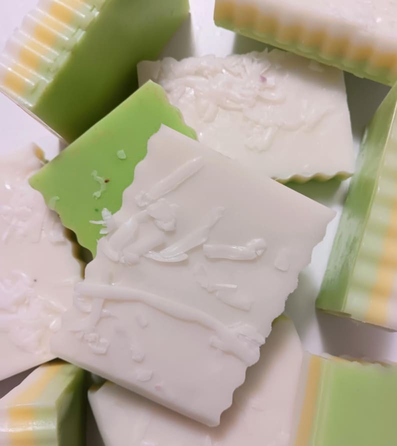 Coconut Lime Goat’s Milk Soap | Tropical Summer Melt and Pour Soap Bar