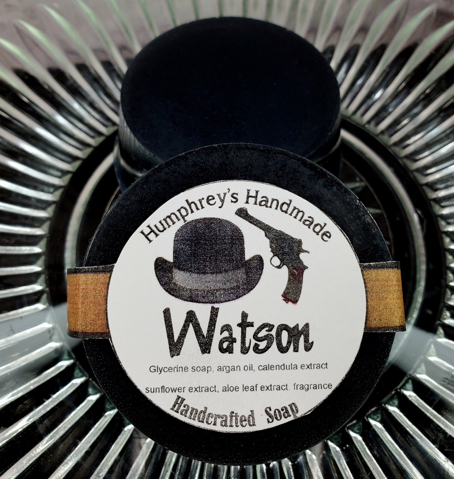 Men’s WATSON Oatmeal Stout Buttercotch Scent Shave Soap, Beard Wash Bar USA Made