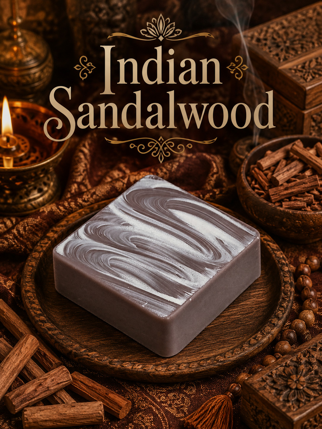 Handcrafted Goat Milk Soap ~ BIG 5 oz Bar ~ Indian Sandalwood