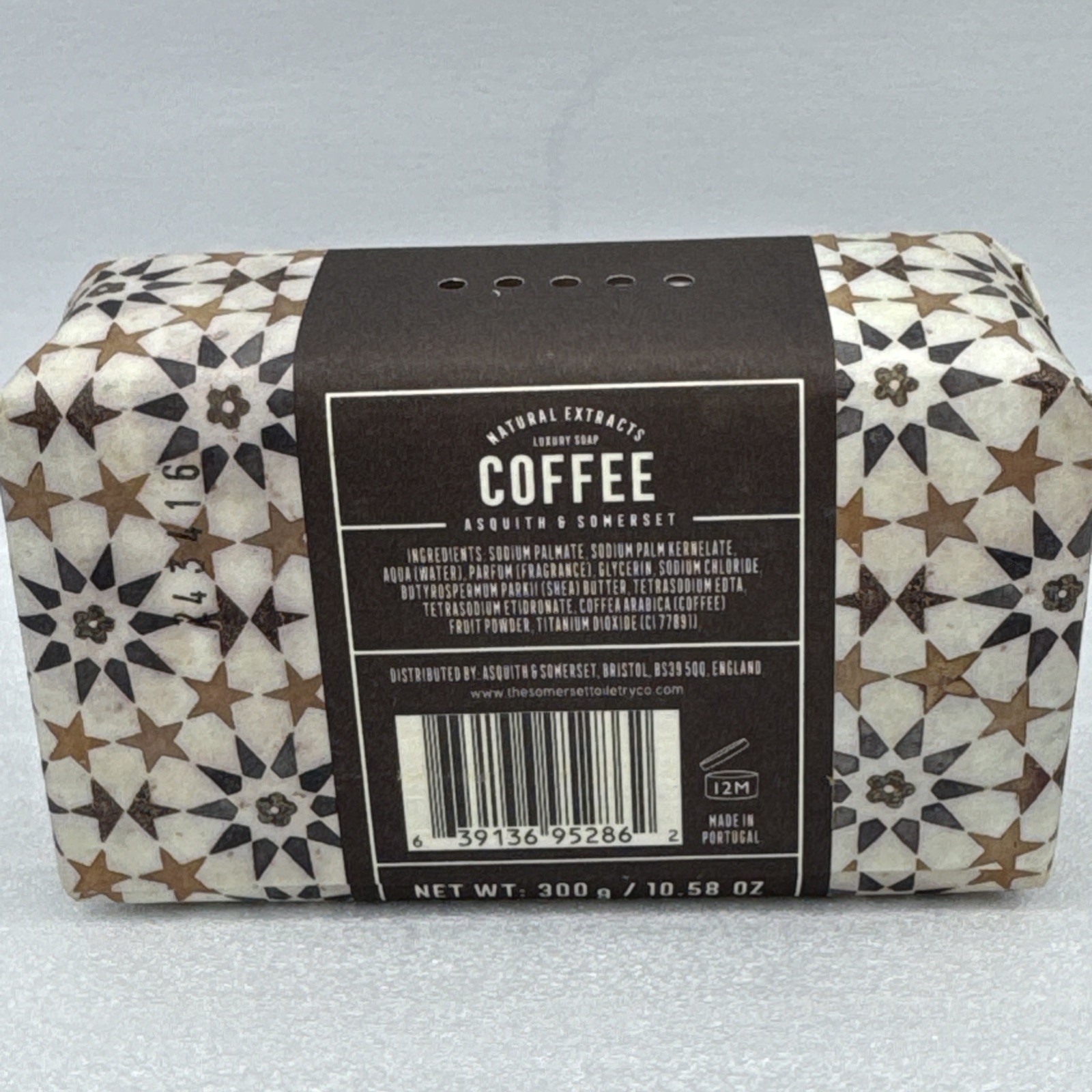 Asquith & Somerset 10.58oz Natural Extracts Luxury Milled COFFEE Bar Soap W/Shea