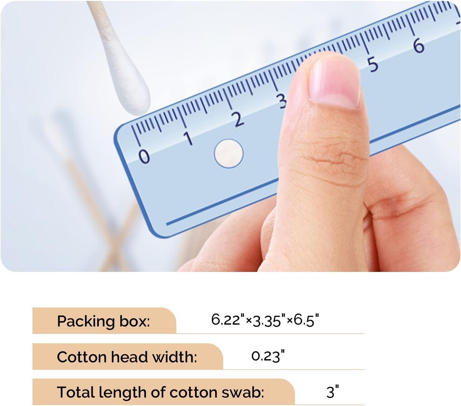 JMU Dental 6″ Cotton Swabs Q-tips Wooden Handle Medical Makeup Tipped Applicator