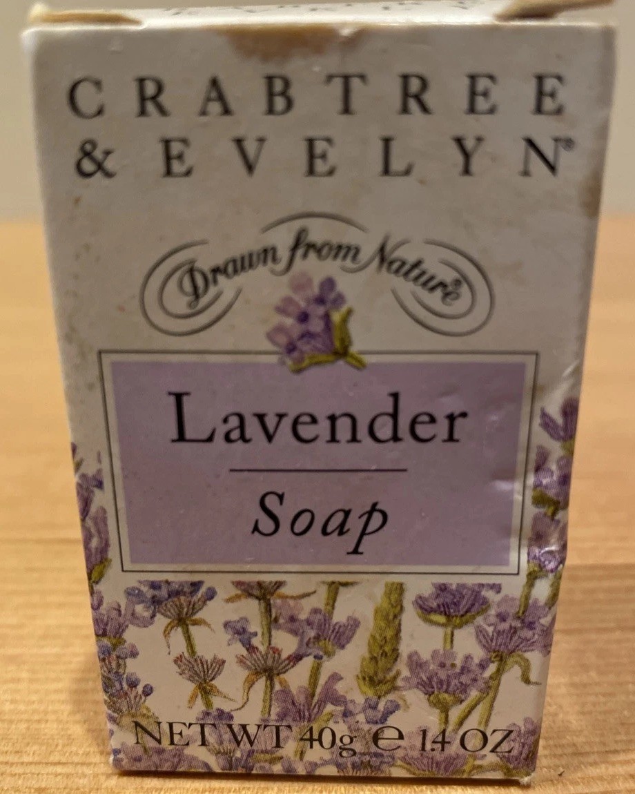Vintage Crabtree & Evelyn Lavender Soap 1.4 Oz NEW WITH BOX