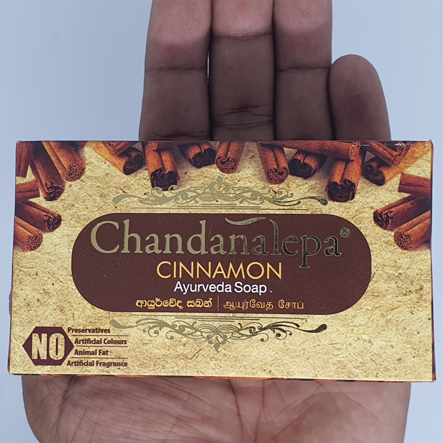 Chandanalepa Cinnamon Ayurveda Herbal Beauty Soap 100g Healthy Glowing Body Skin
