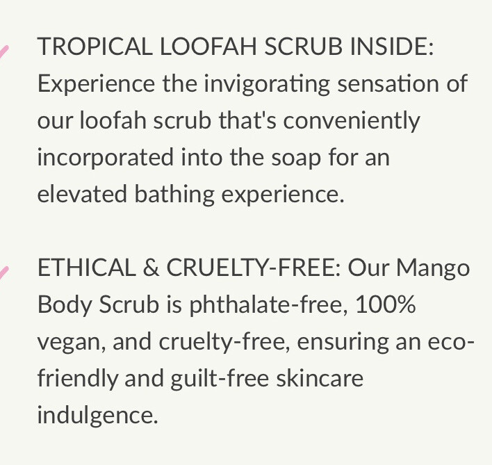 Hawaiian Loofah Soap Mango Made By The Maui Soap Co With Sea Salt & Kukui.