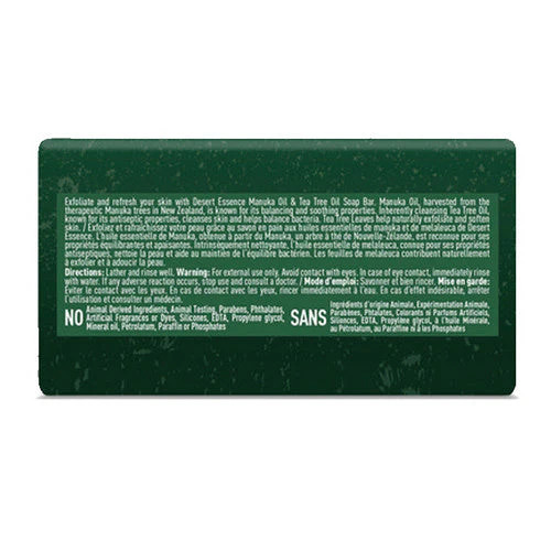 Manuka & Tea Tree Oil Exfoliating Soap Bar 5 Oz By Desert Essence