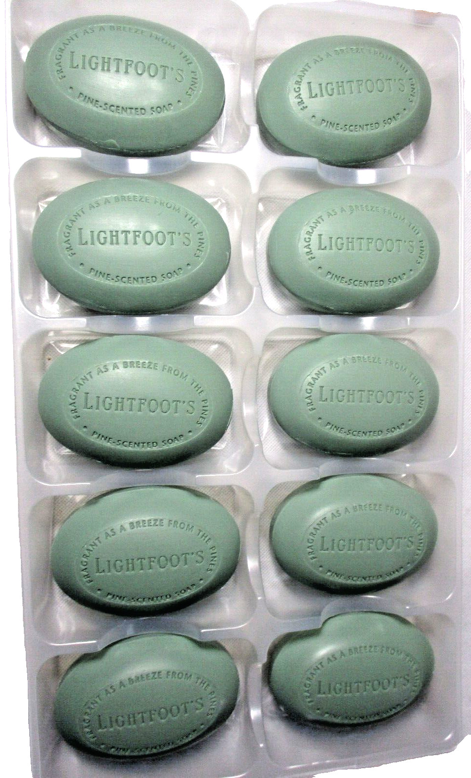 Lightfoots Fragrant Pine Bar Soap Hard Milled & Moisturizing 10-Pack 5.8 oz