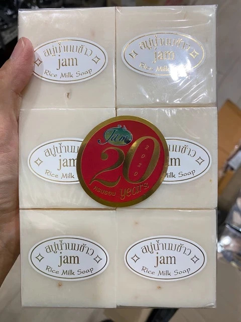 6pcs JAM Thailand Rice Milk Soap (60g) Gluta + Collagen Natural Handmade