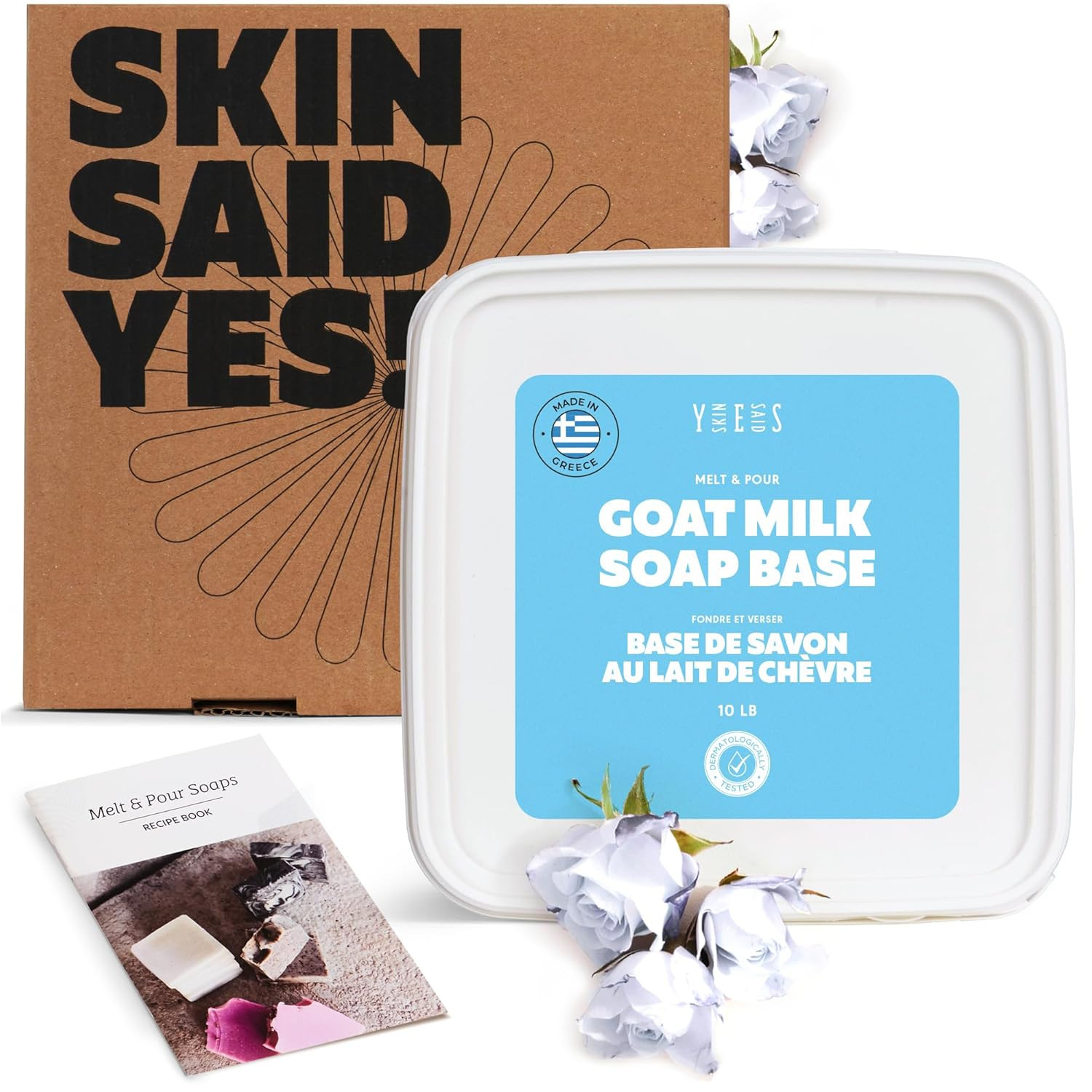 5Lb Goat Milk Soap Base – SLS/SLES Free, No Palm Oil, Organic – Melt and Pour Go