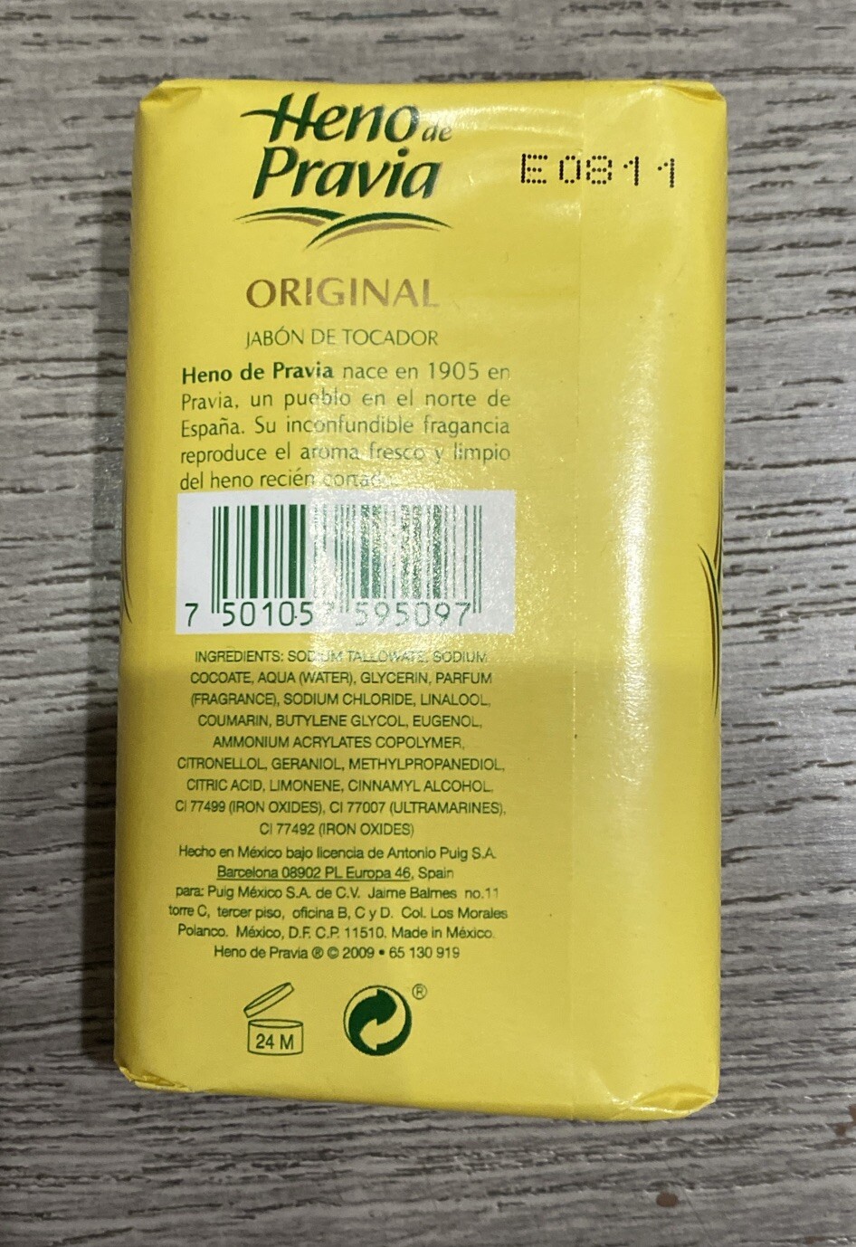 Heno de Pravia Original Jabon Natural Bath Bar Soap, 4oz. (115g)