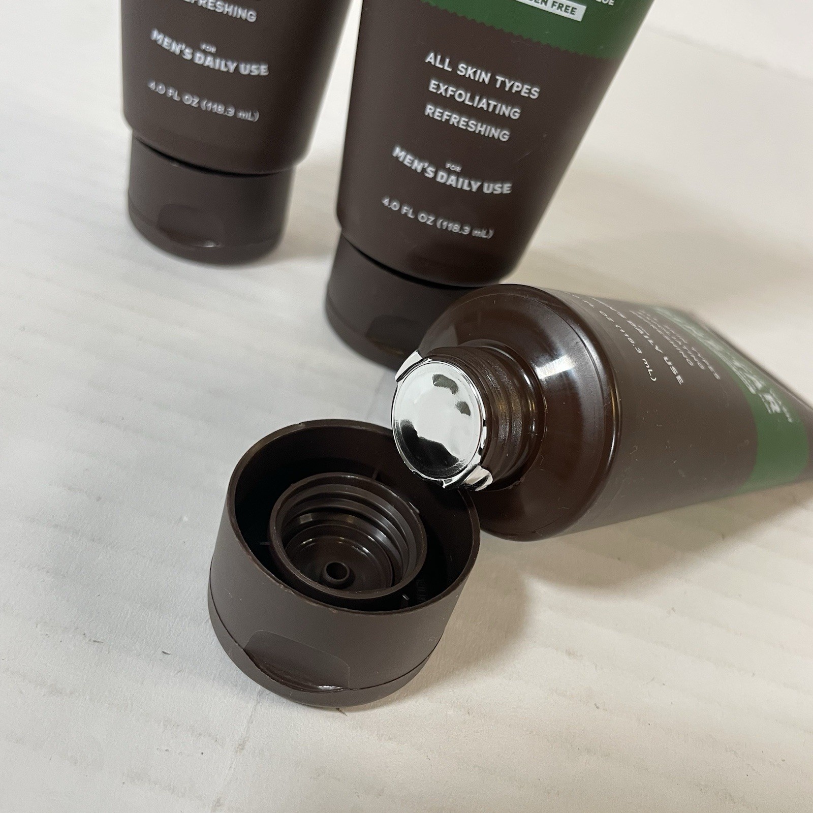 Dr Squatch PINE TAR Natural Face Wash 4 Fl Oz X3 Charcoal Aloe SEALED