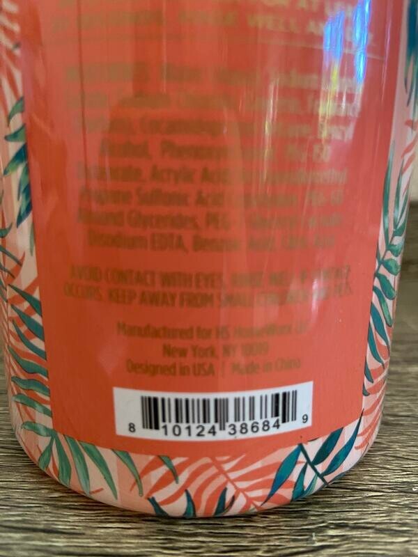 Homeworx Slatin & Co Sugared Lychee Martini Gel Hand Soap 22 fl oz NEW/SEALED