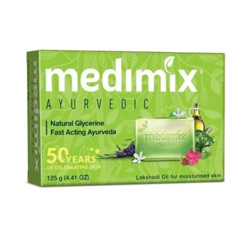 Medimix Ayurvedic Glycerine Soap 125g Moisturizing Herbal Bath Bar Vegan