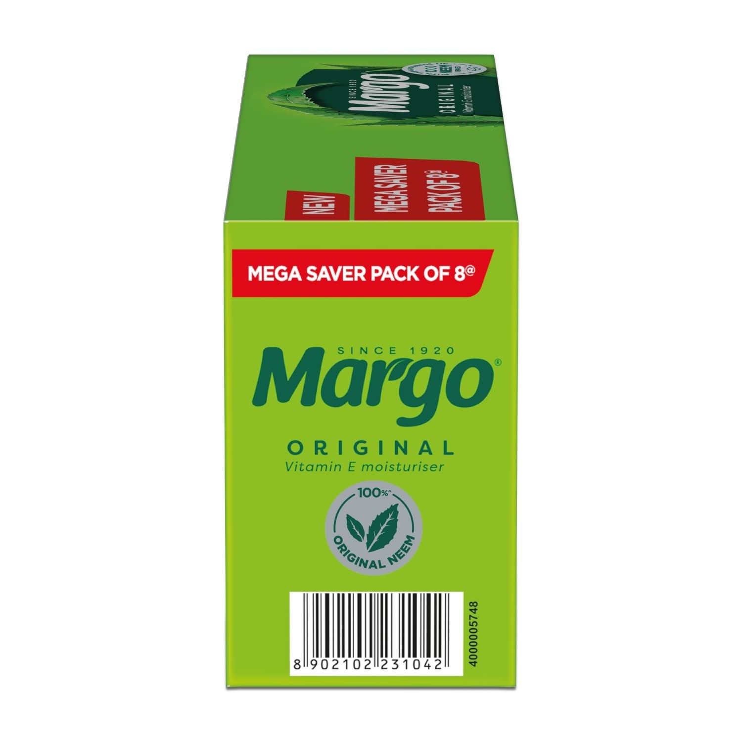 Margo Original Neem Soap 125gm X 8 | Powered With Goodness of 1000 Natural Neem