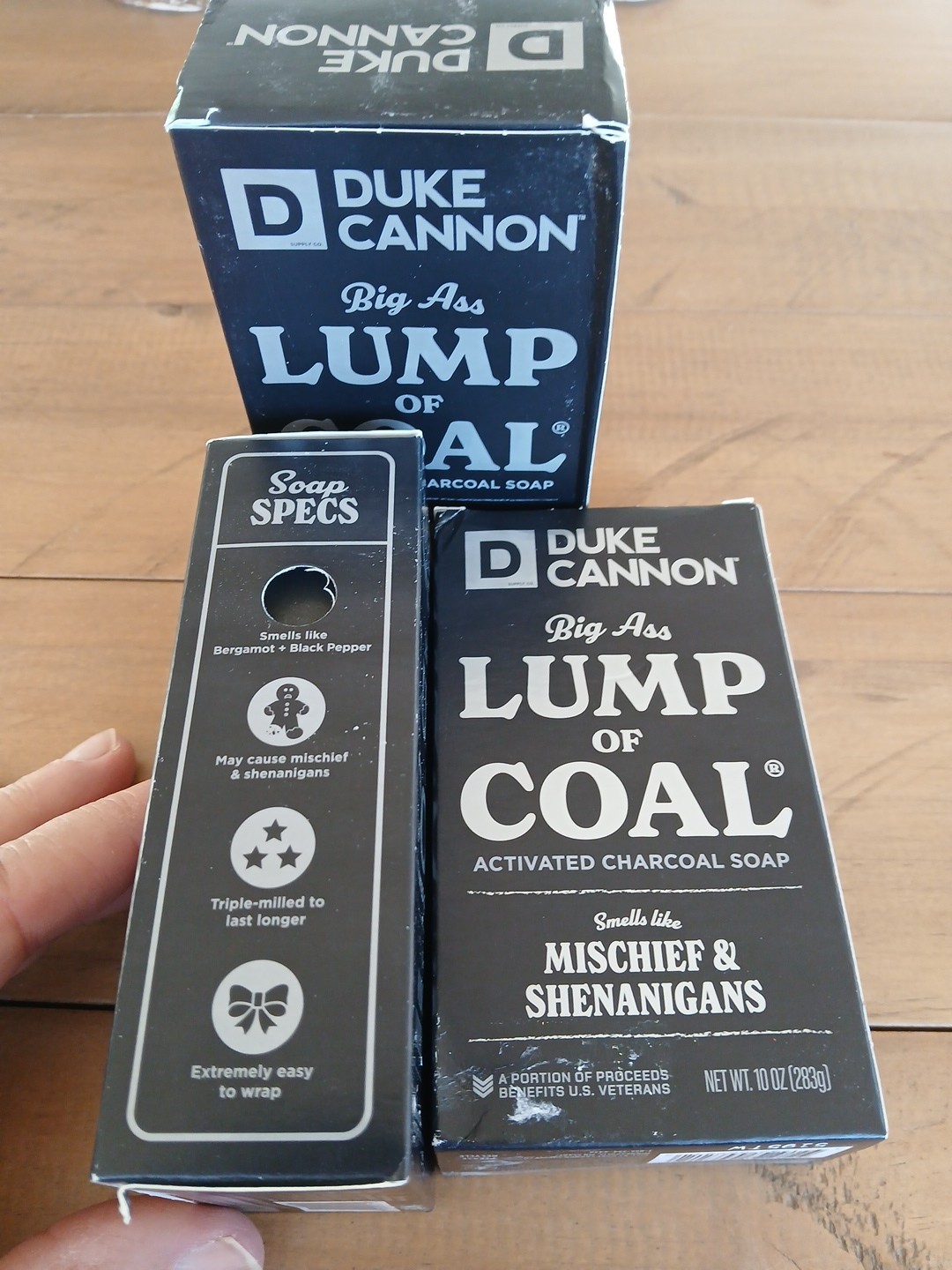 3 Bars Duke Cannon Lump Of Coal Charcoal Soap – 10oz New