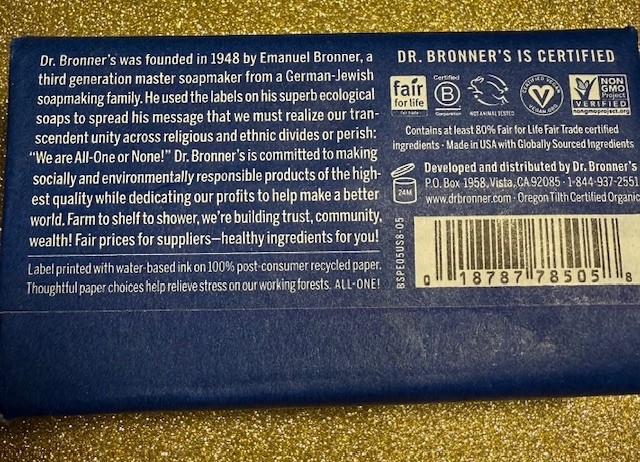 Dr. Bronner’s PURE-Castile/5 pack & 1/HEMP Peppermint Soap – 6 TOTAL – 5 oz each