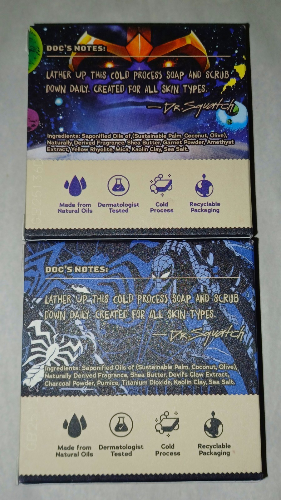 Dr Squatch x Marvel Thanos & Venom 4-Pk