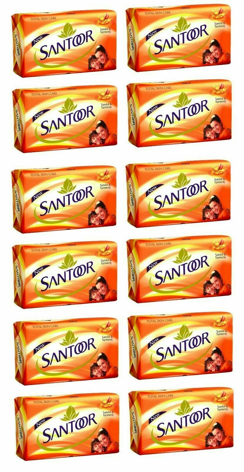 12X Santoor Sandal and Turmeric Soap – 100 Gram