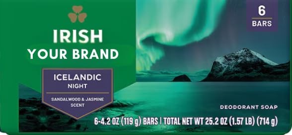 Irish Spring Bar Soap Icelandic Night 4.2oz 6 Bar