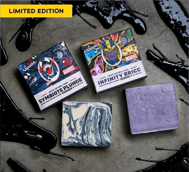 Dr Squatch x Marvel Thanos & Venom 4-Pk