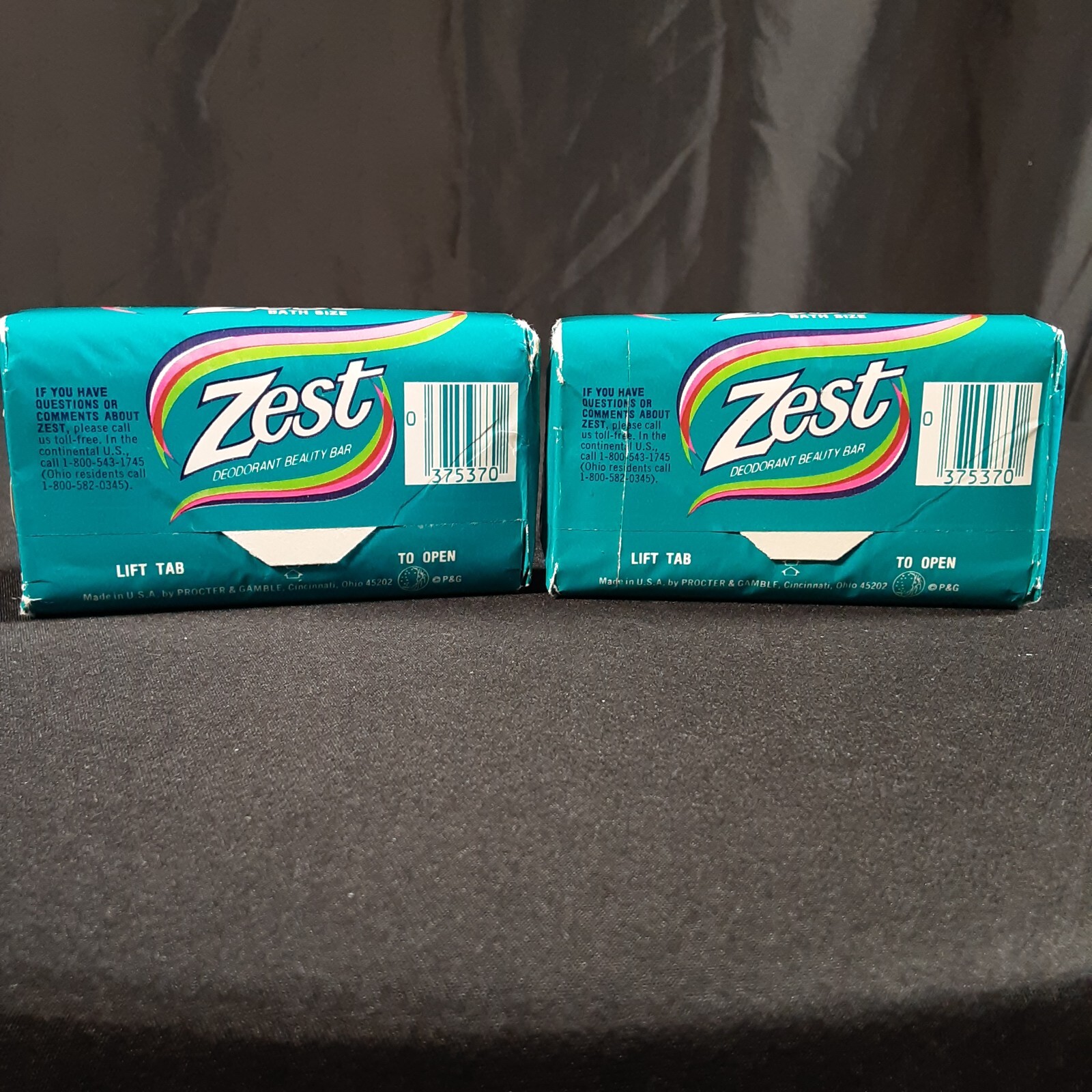 2pk Vintage Original Zest Deodorant Bar Soap Size 5-1/2oz Bath Bar NOS