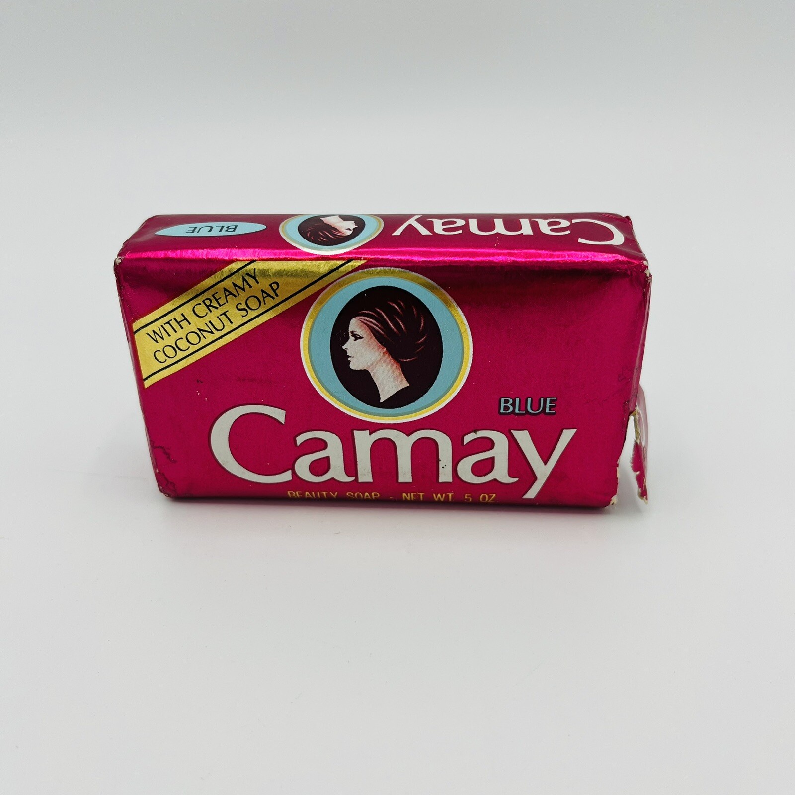 N.O.S. 80’s 1983 CAMAY Soap Bar Blue 5 OZ Pink Coconut Soap Movie Prop