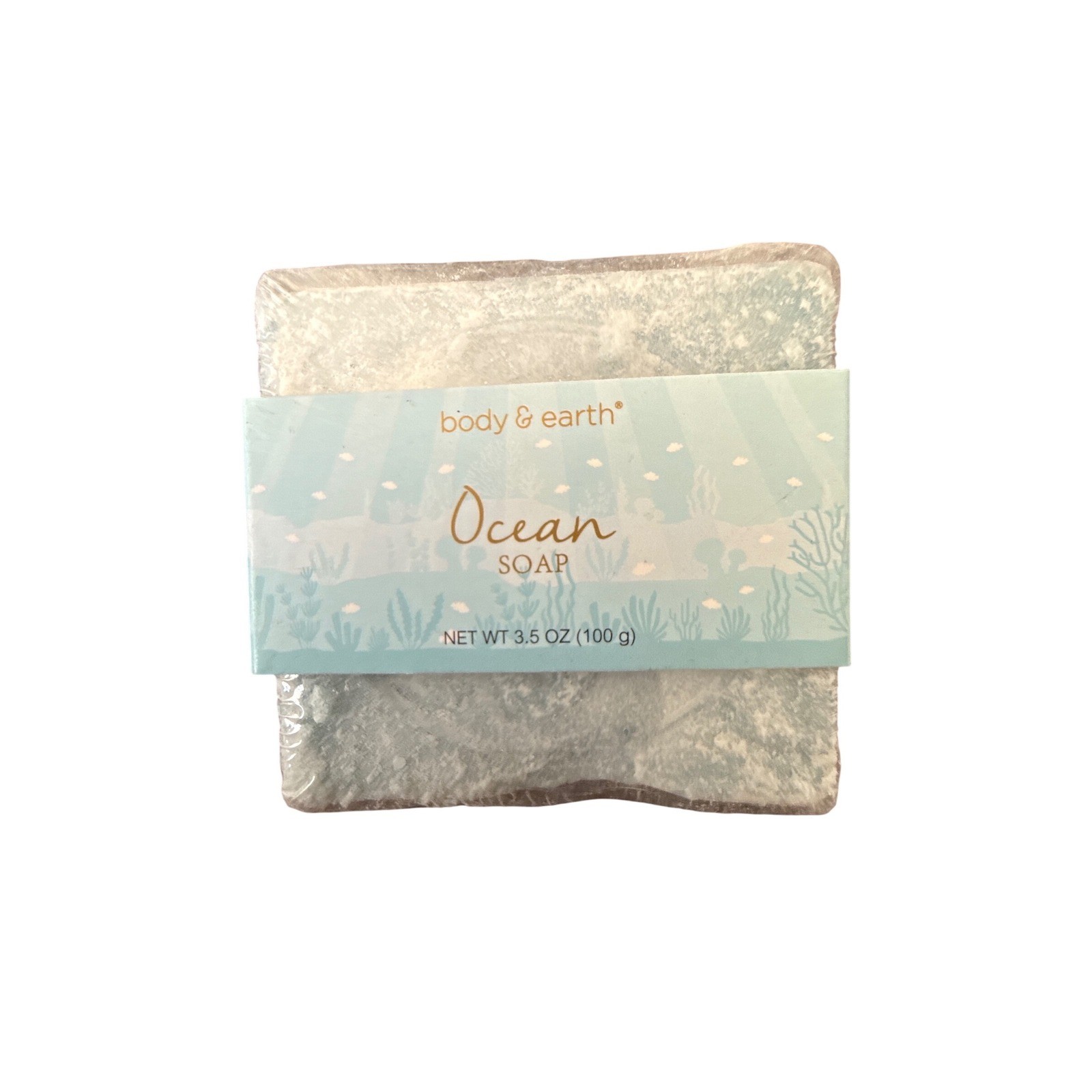 Body & Earth Ocean Bar Soap 3.5oz Blue Marbled Scented Cleansing Bath Bar NEW