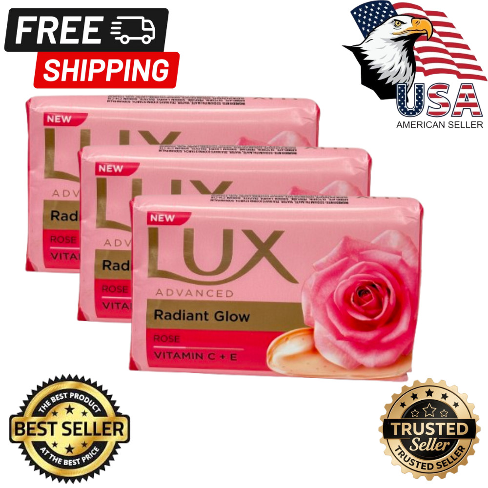 3Pc LUX Radiant Glow & Rose Soft Touch Silk Essence Soap Bar 150g USA SELLER