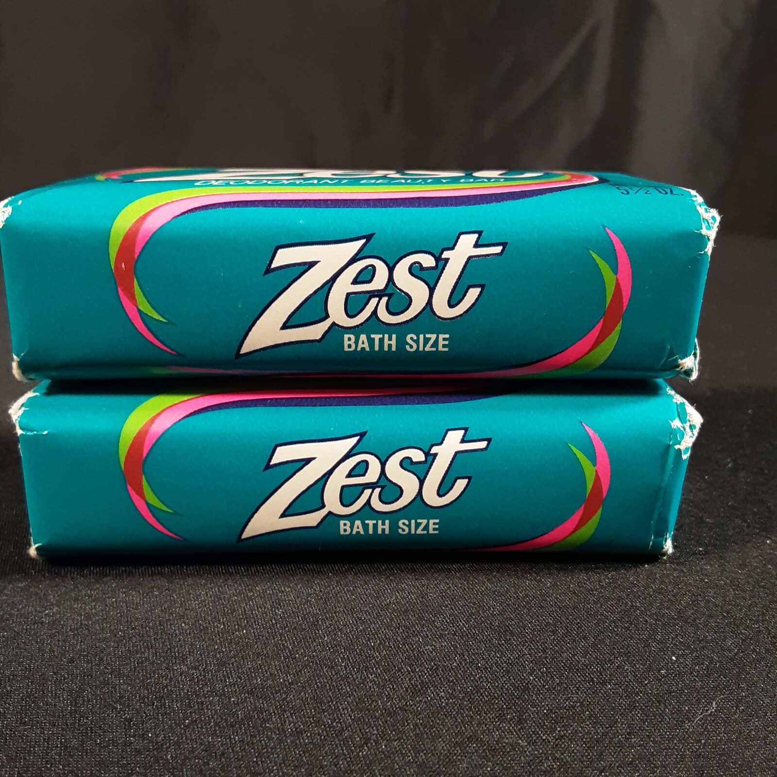 2pk Vintage Original Zest Deodorant Bar Soap Size 5-1/2oz Bath Bar NOS