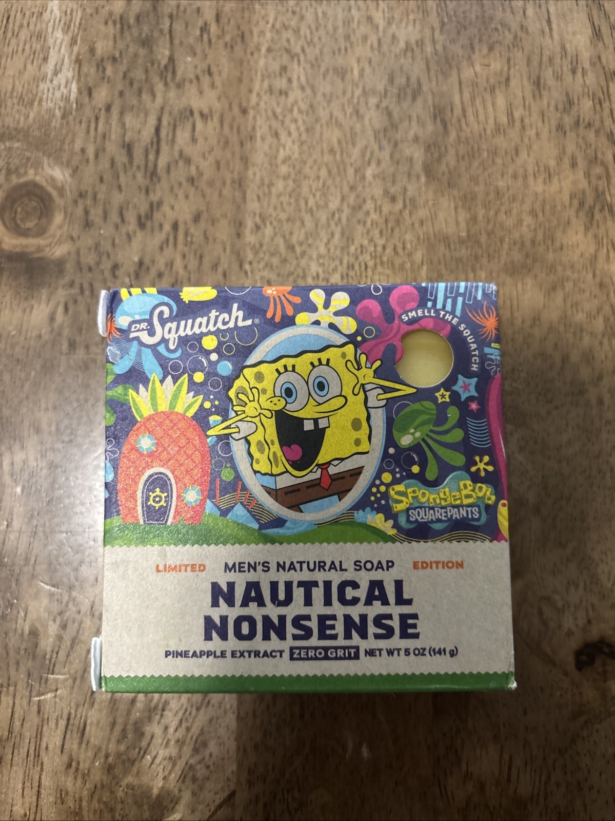 Dr. Squatch Nautical Nonsense SpongeBob Square Pants Pineapple Extract Soap 5oz