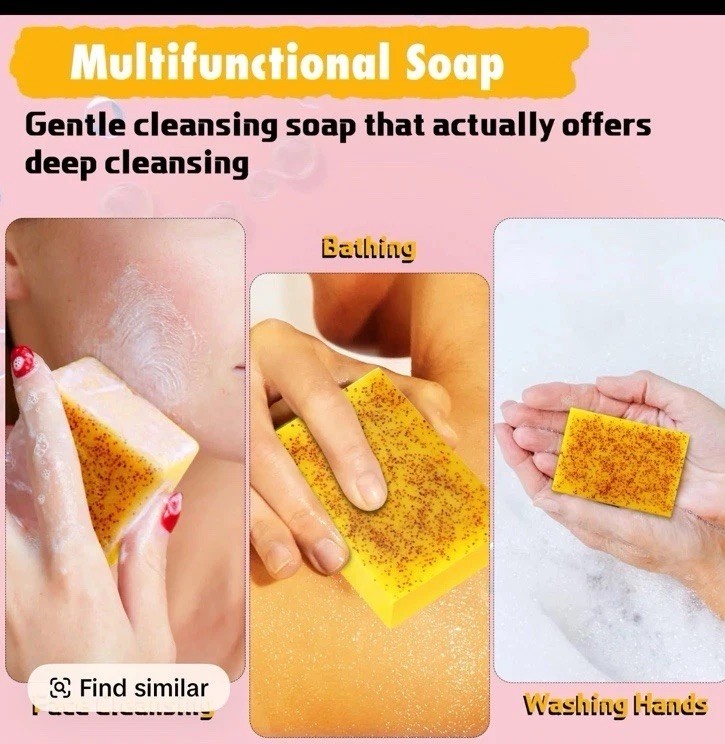 3 Pcs Turmeric and Kojic Soap Bar, Kojic Acid Soap for Hyperpigmentation