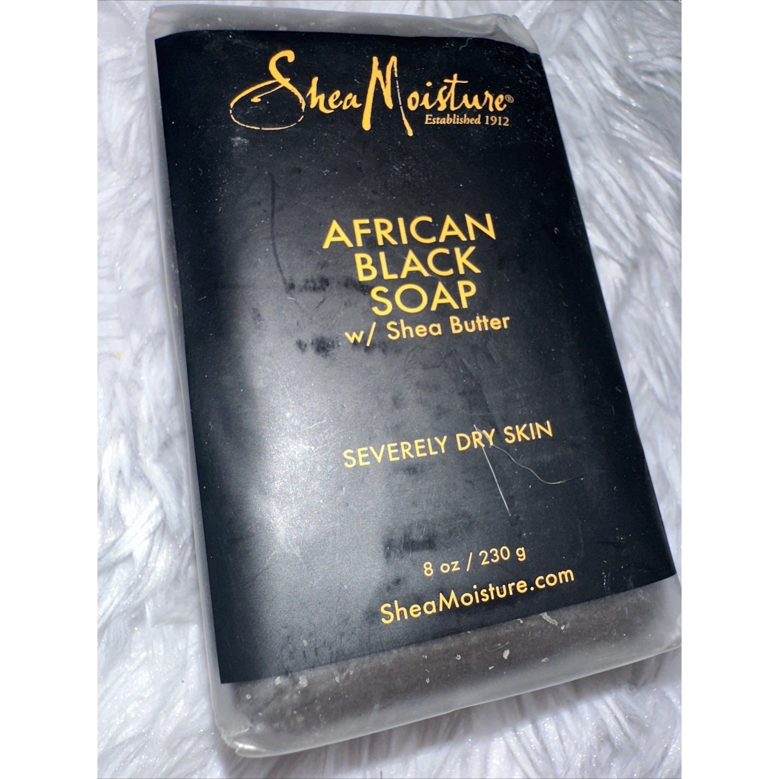 SheaMoisture African Black Soap Bar with Shea Butter for Dry Skin 8oz 230g