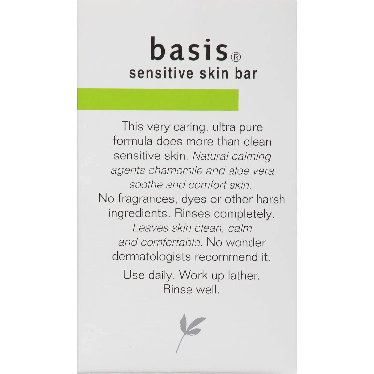 Basis Sensitive Skin Bar Soap – Cleans and Soothes with Aloe Vera -6 Pack