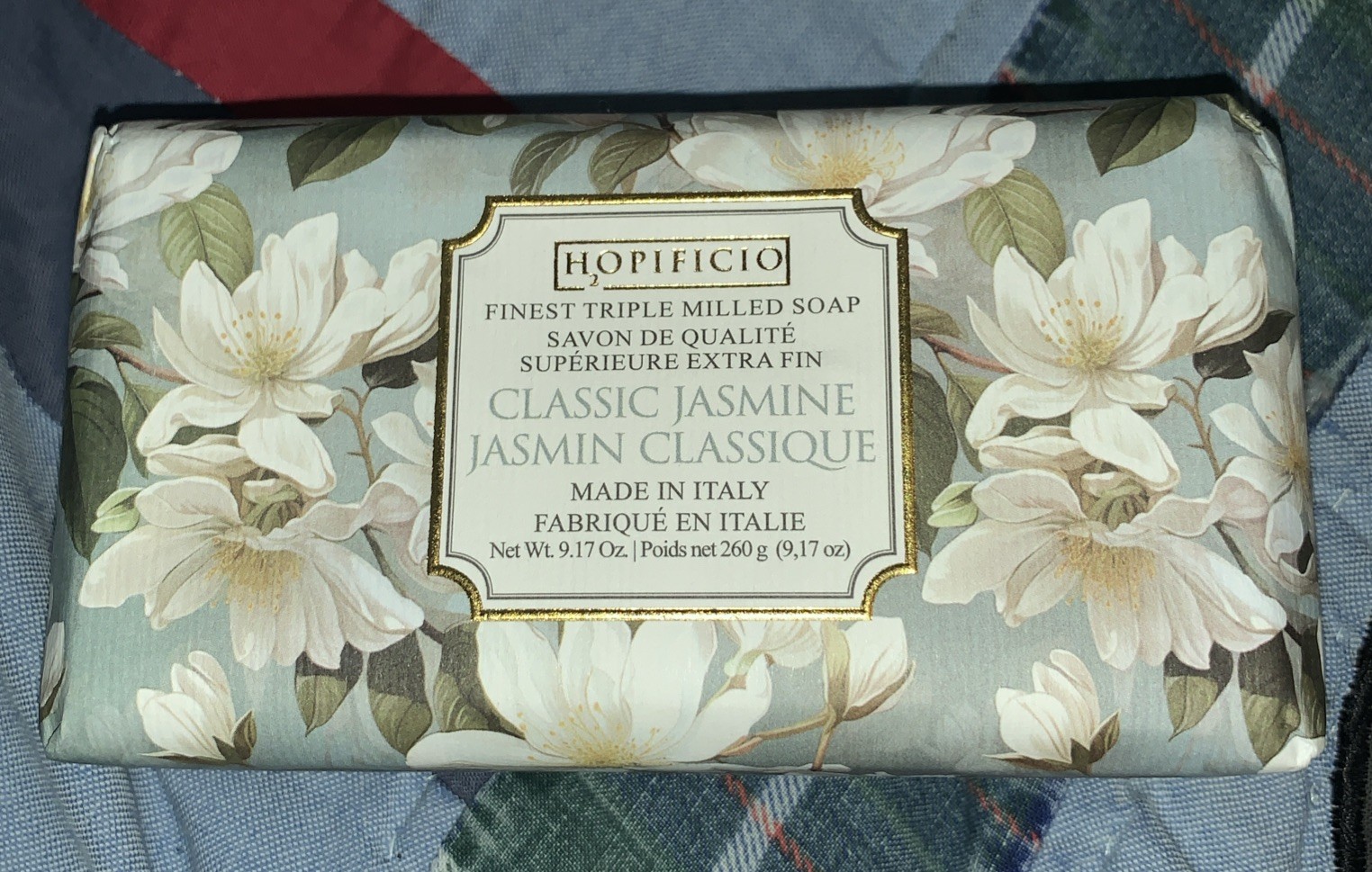 Classic Jasmine Hopificio Finest Triple Milled Soap 9.17 oz Italy New