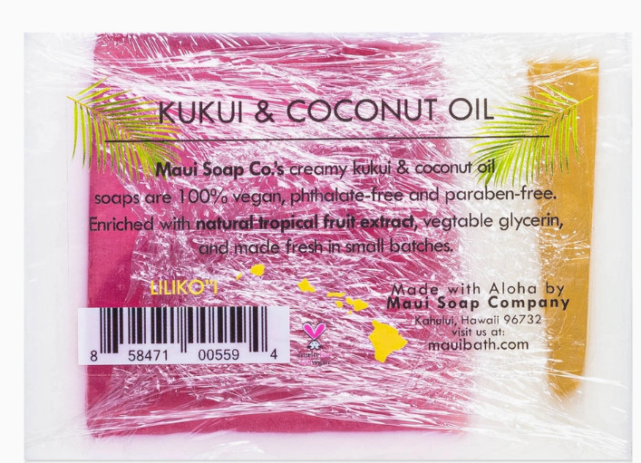 Maui Soap Co Lilik’o Bar Soap with Kukui & Coconut Oil 6oz