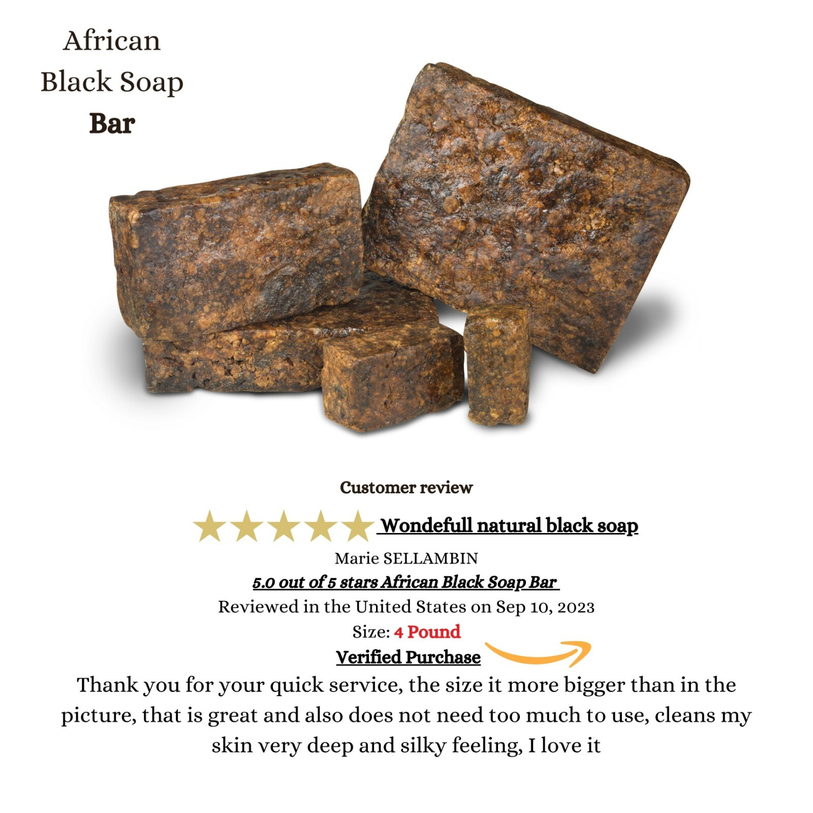 Raw African Black Soap PASTE 100% Pure Natural Body & Face Wash For Acne Scars