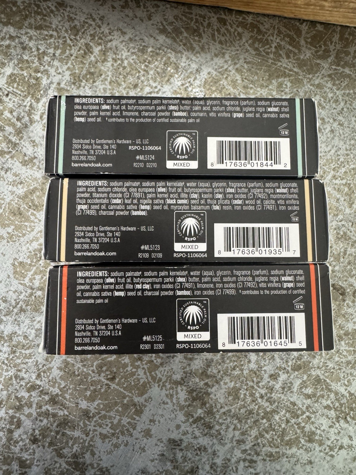 BARREL & OAK EXFOLIATING MEN’S SOAP BARS 3 New
