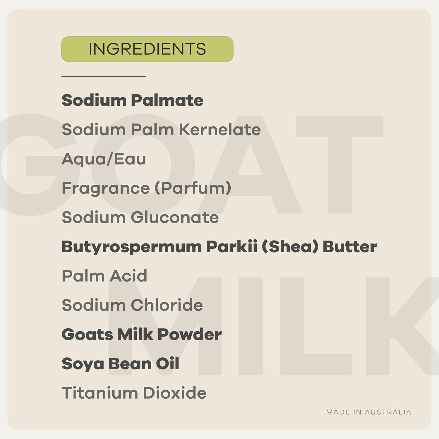Moisturizing Goat Milk Soap with Soya Bean Oil