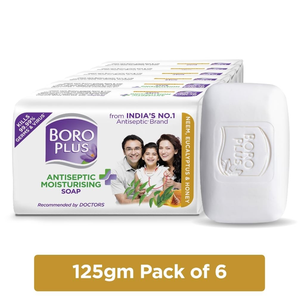 Antiseptic & Moisturising Bathing Soap 99% Germ And Virus Protection (Pack of 6)