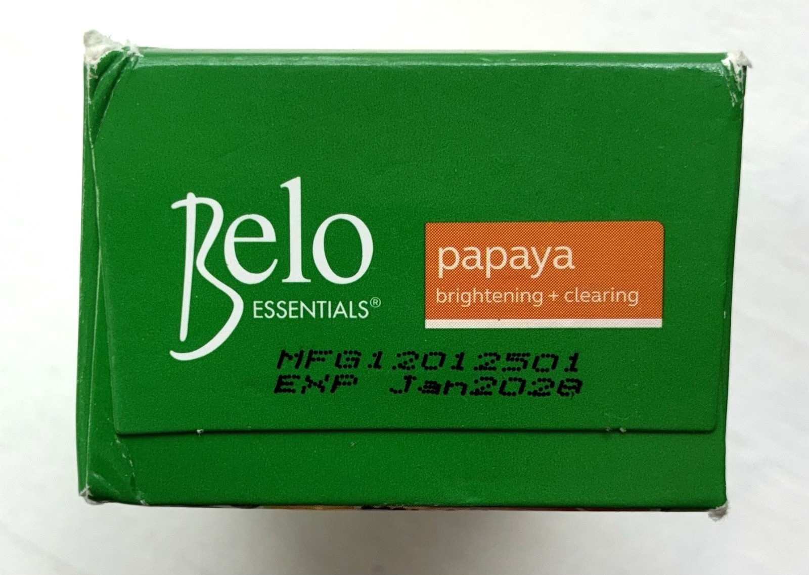 BELO Essentials Papaya Brightening + Clearing Body & Face Bar Soap 135g New