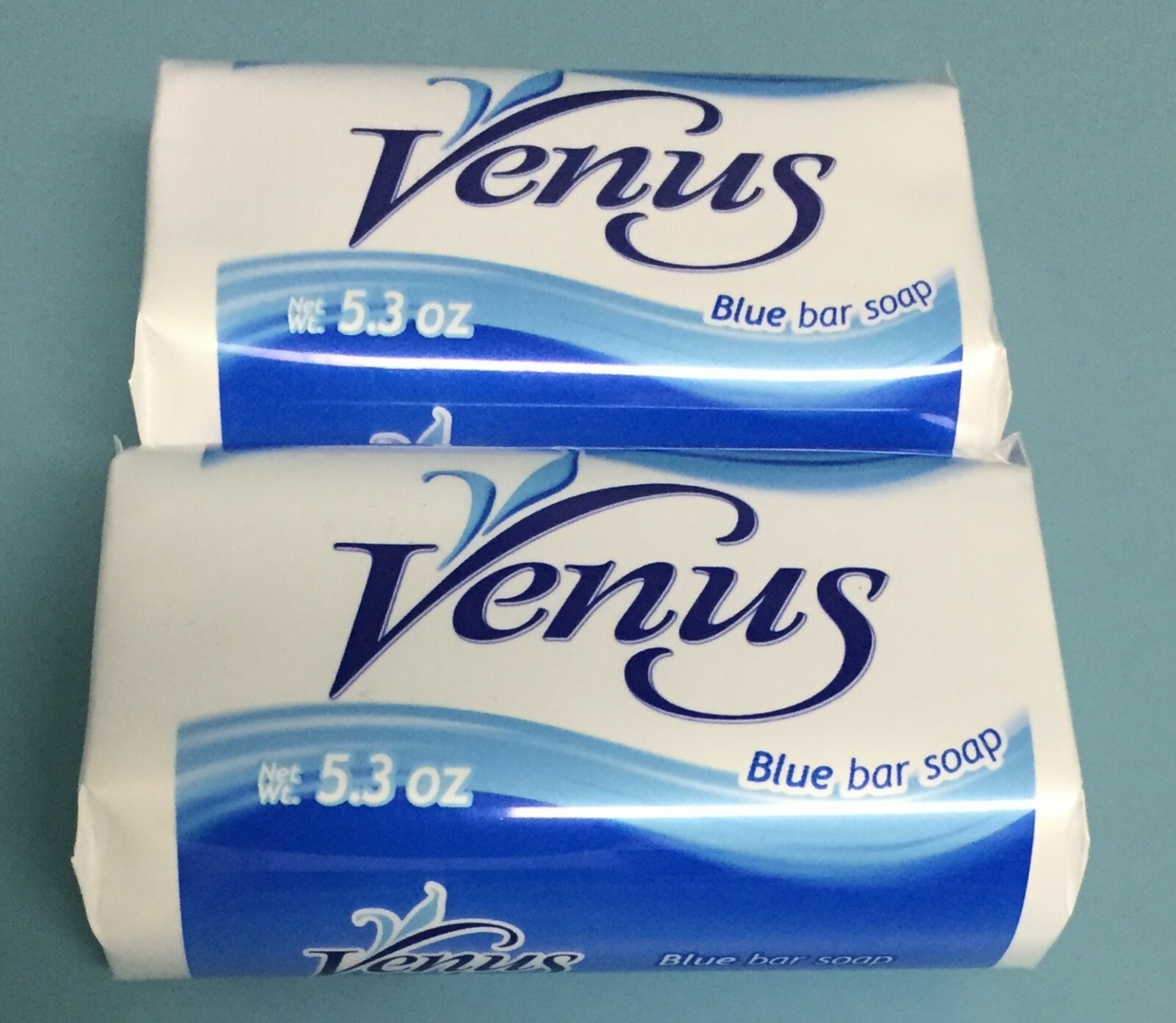 2-Pack Venus Blue Bar Soap 5.3 oz Each Daily Cleansing Bath Soap Bars