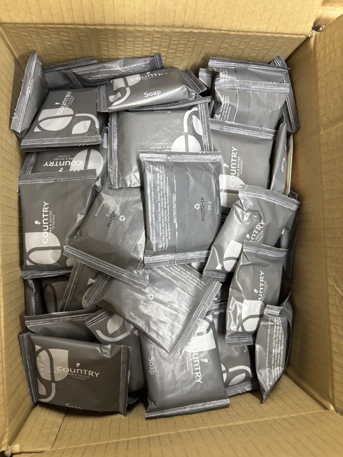 Case of 500 x 071oz(20g) Country Inn & Suites Hotel Amenities Facial Soap Bars