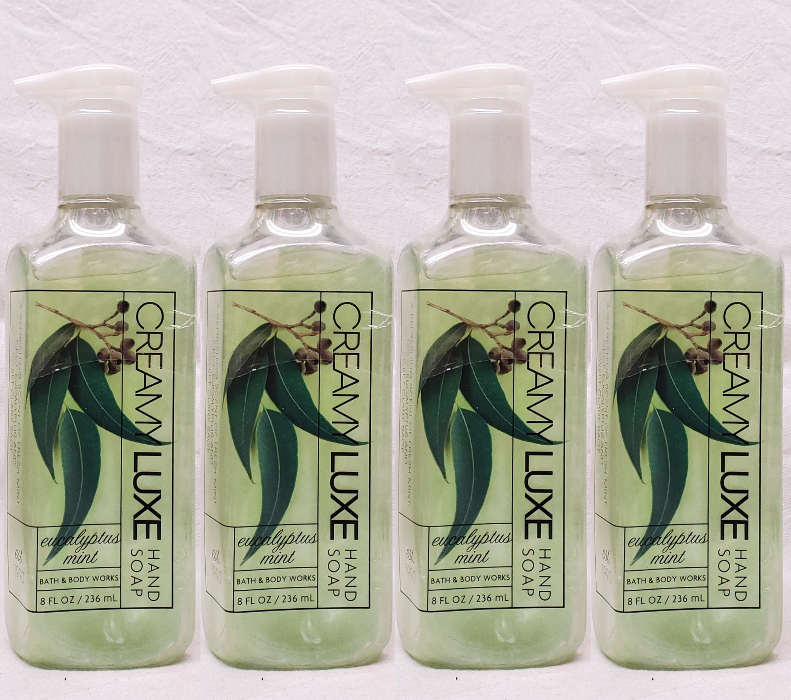 4 Bath & Body Works EUCALYPTUS MINT Creamy Luxe Gel Hand Soap