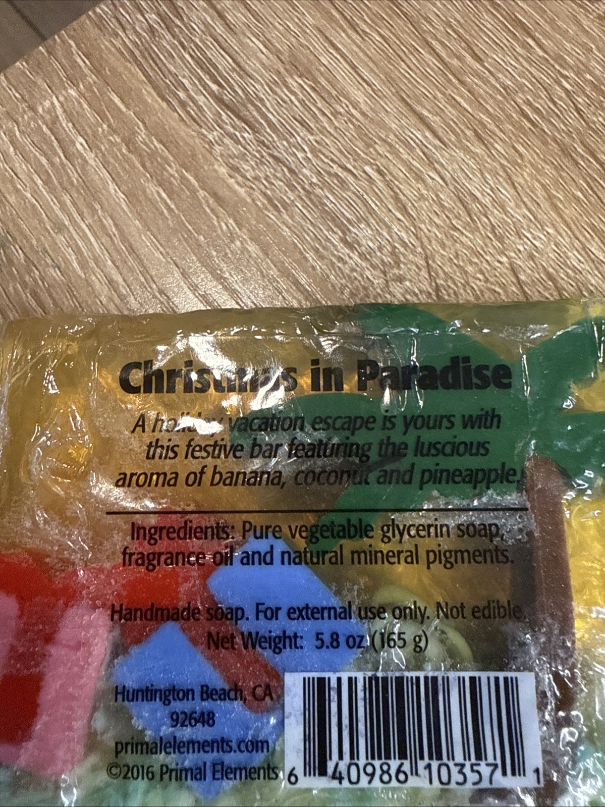 Hand Made Glycerin soap Christmas in Paradise Primal Elements 5.8oz xmas2