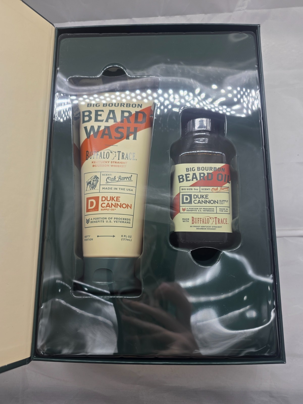 Duke Cannon Co. Bourbon Beard Box “Beard Wash” “Beard Oil” NEW Gift Set+
