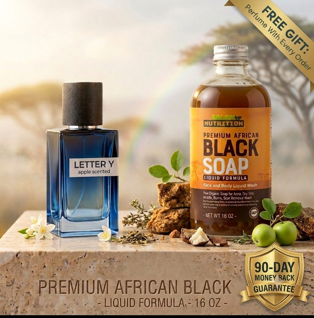 Yfrag Black soap liquid from Ghana and made with spring water 16 oz pump