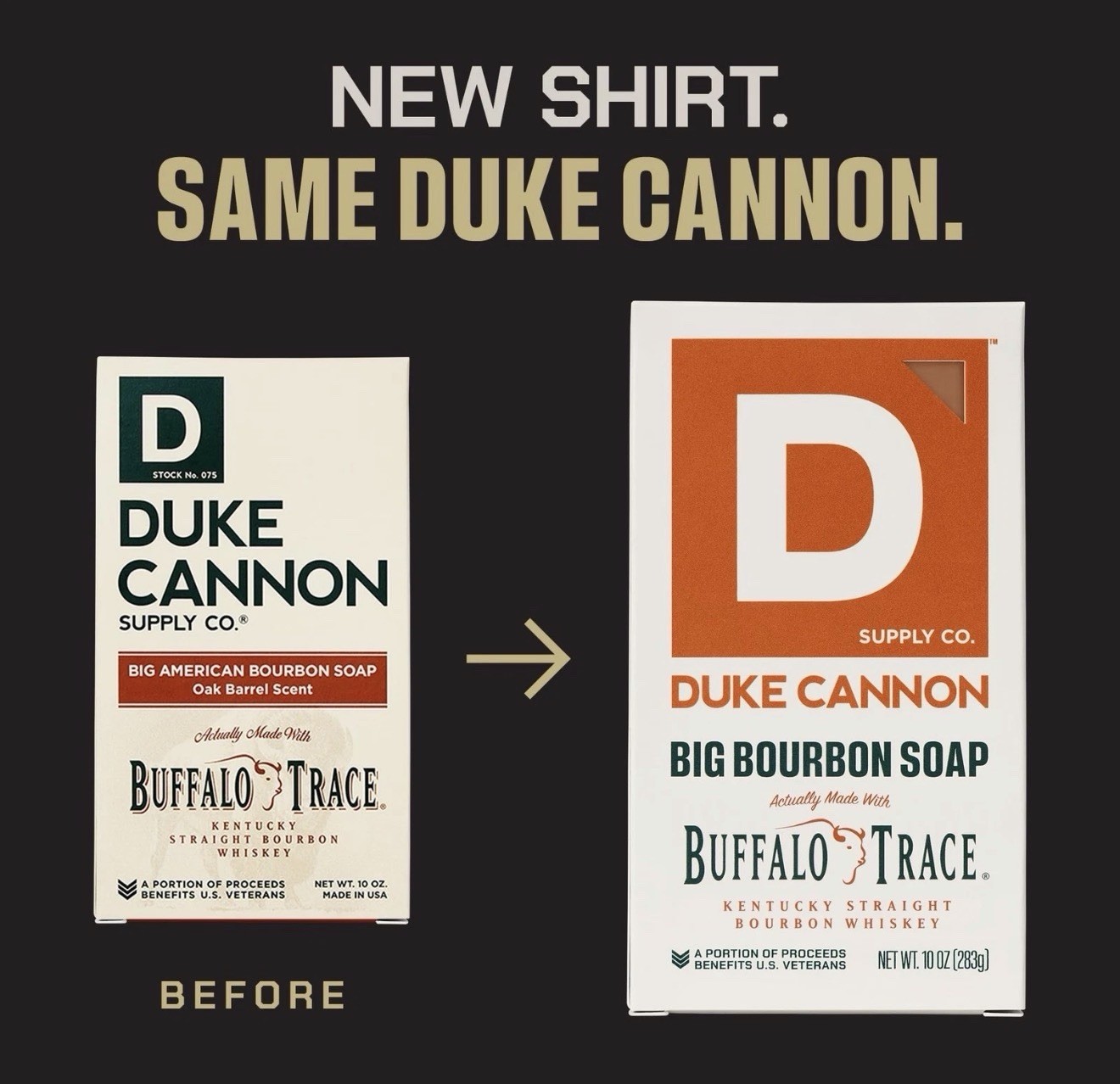 Duke Cannon Supply Co. Men’s Bourbon Bar Soap 10 oz Extra Large – USA Made – NEW