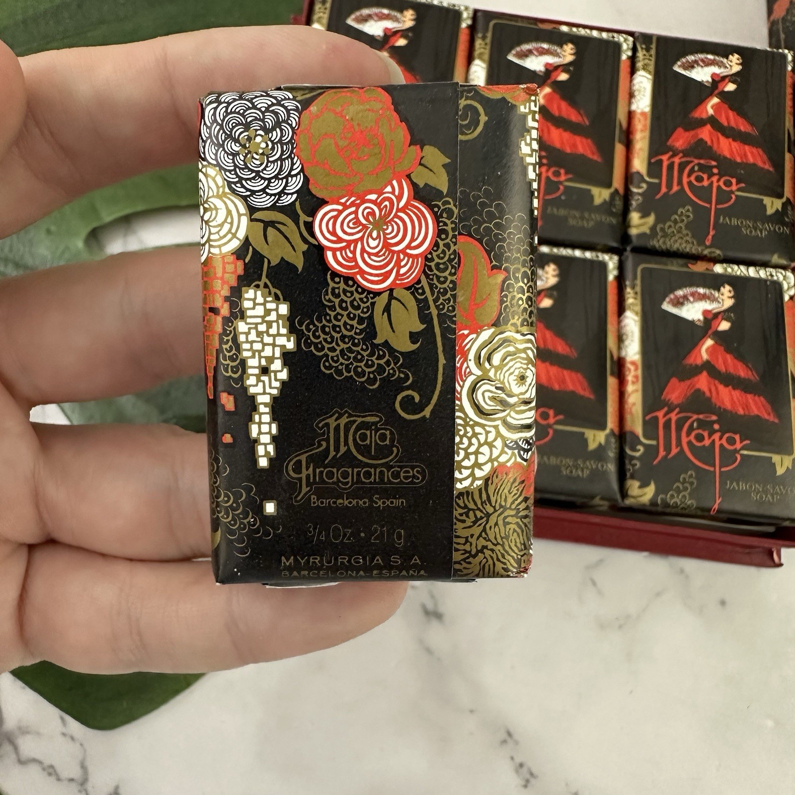 Maja Jabon Savon Soap Boxed Set New 6 Small Bars Perfumed Spain Myrurgia .75 oz