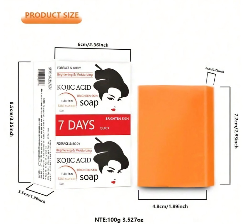 Kojie San Kojic Acid Soap 3 Bars Skin Brightening Dark Spot Remover Face Body