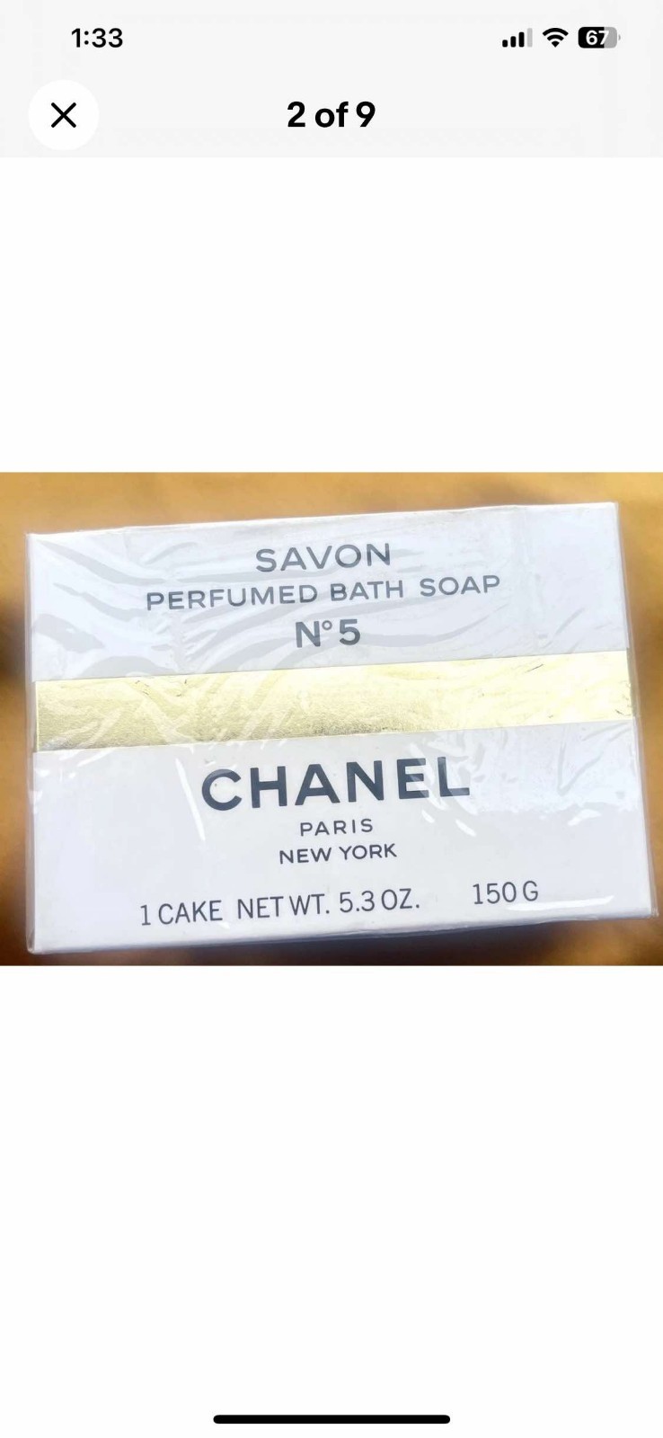 CHANEL PARIS No. 5 Savon Perfumed Bath Soap 5.3oz 150g