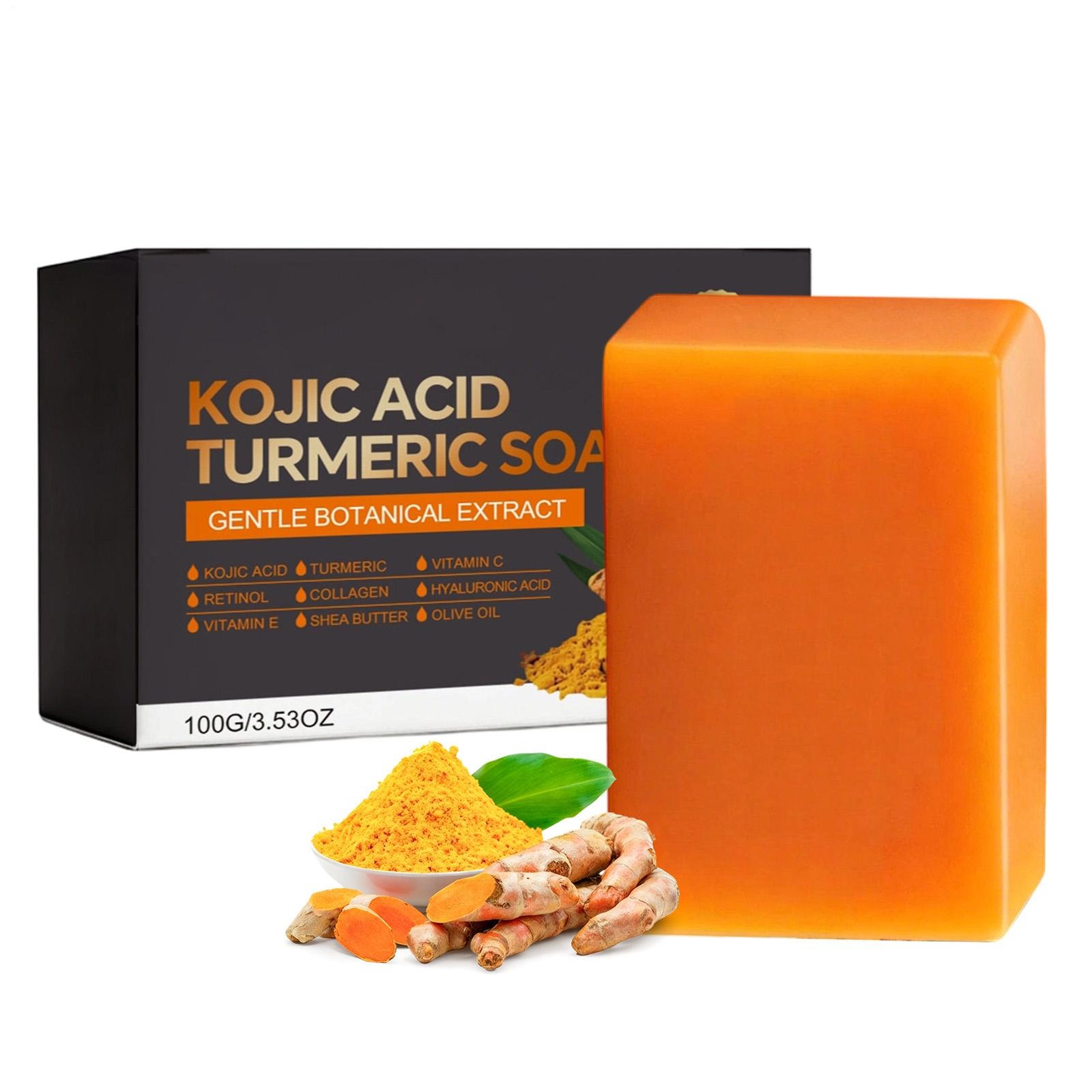 Kojic Acid Turmeric Soap Face And Body Cleanser Soap Gentle Cleansing Refreshing